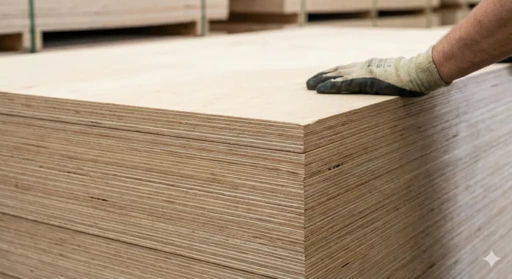 Structural hardwood plywood sheets for heavy-duty use