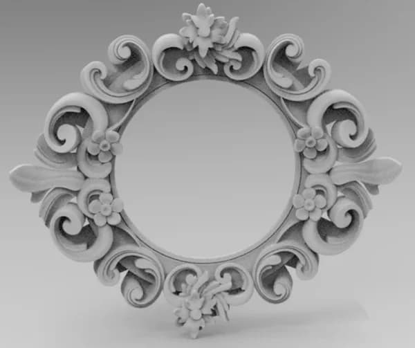 CNC Carved Mirror Frame