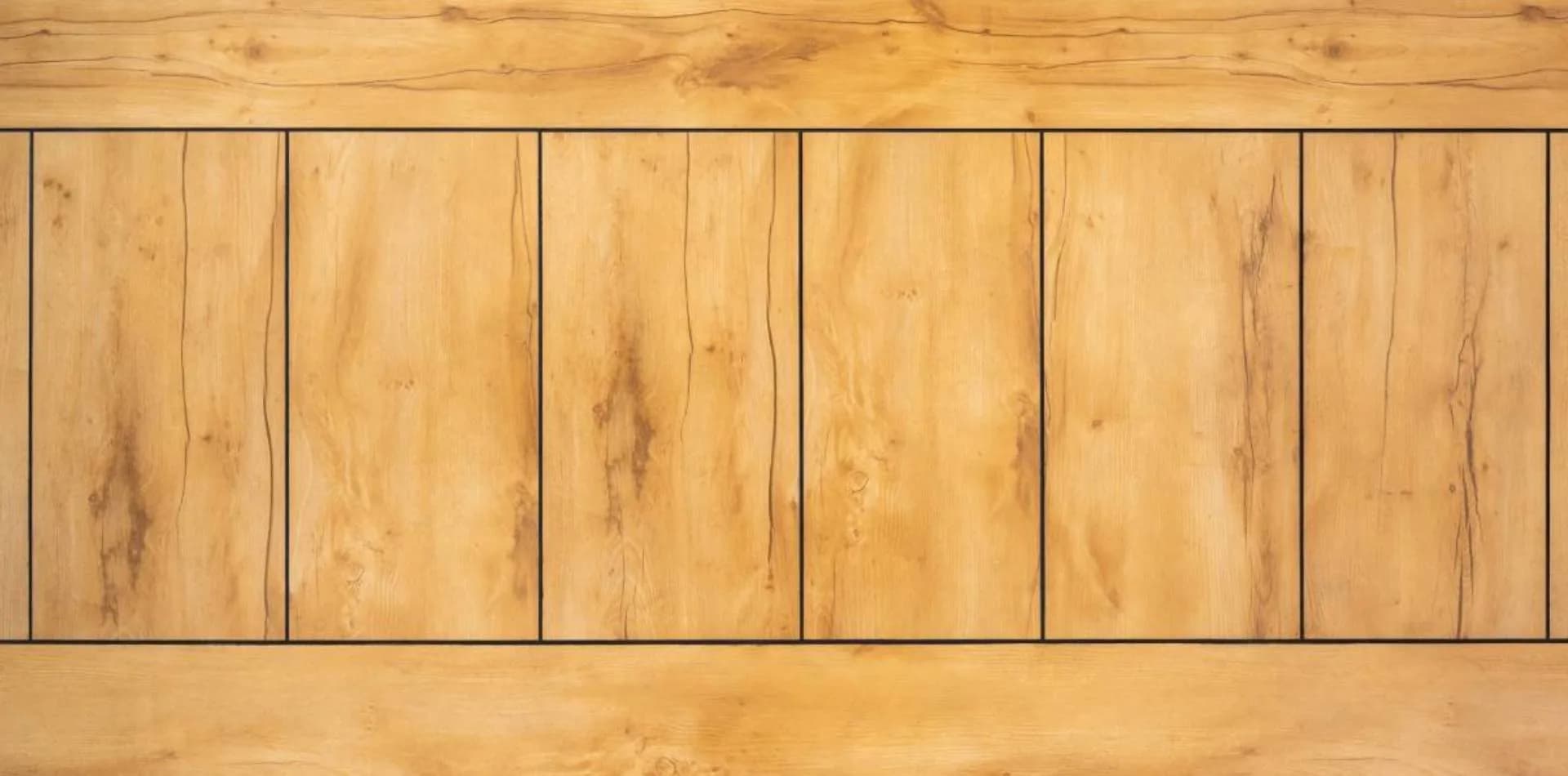 Light oak door with vertical panels and dark grooves