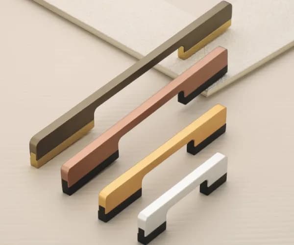 Modern black matte finish wardrobe handle pull
