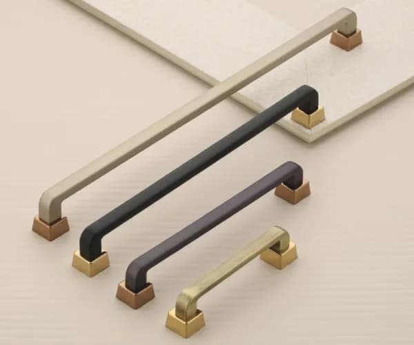 Chrome finish long wardrobe bar handle