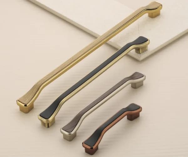 Contemporary gold cabinet bar handle