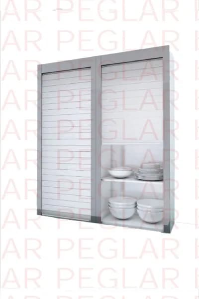 Stainless steel finish appliance garage rolling shutter