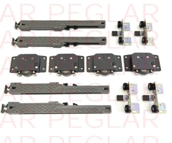 Heavy duty soft close telescopic drawer channel slide