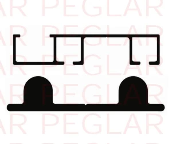 Heavy weight glass sliding partition channel