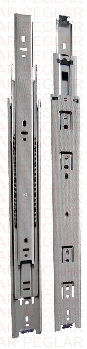 Full extension soft close telescopic channel slide