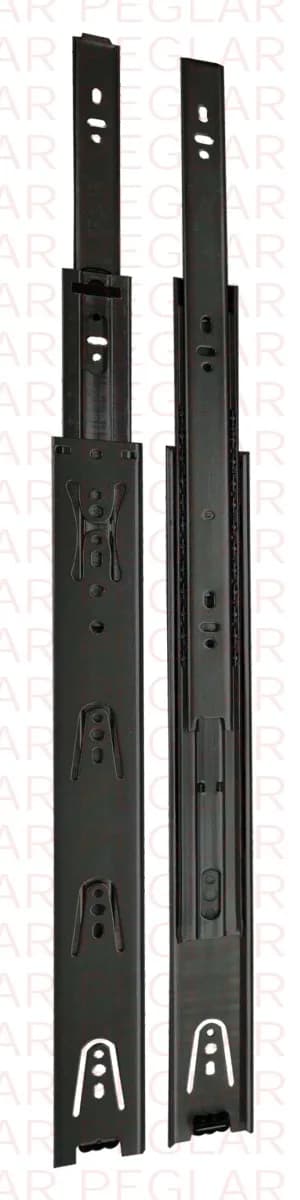 Black electro-plated ball bearing drawer slide