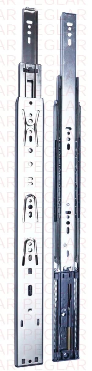 Under-mount concealed drawer runner with 3D locking
