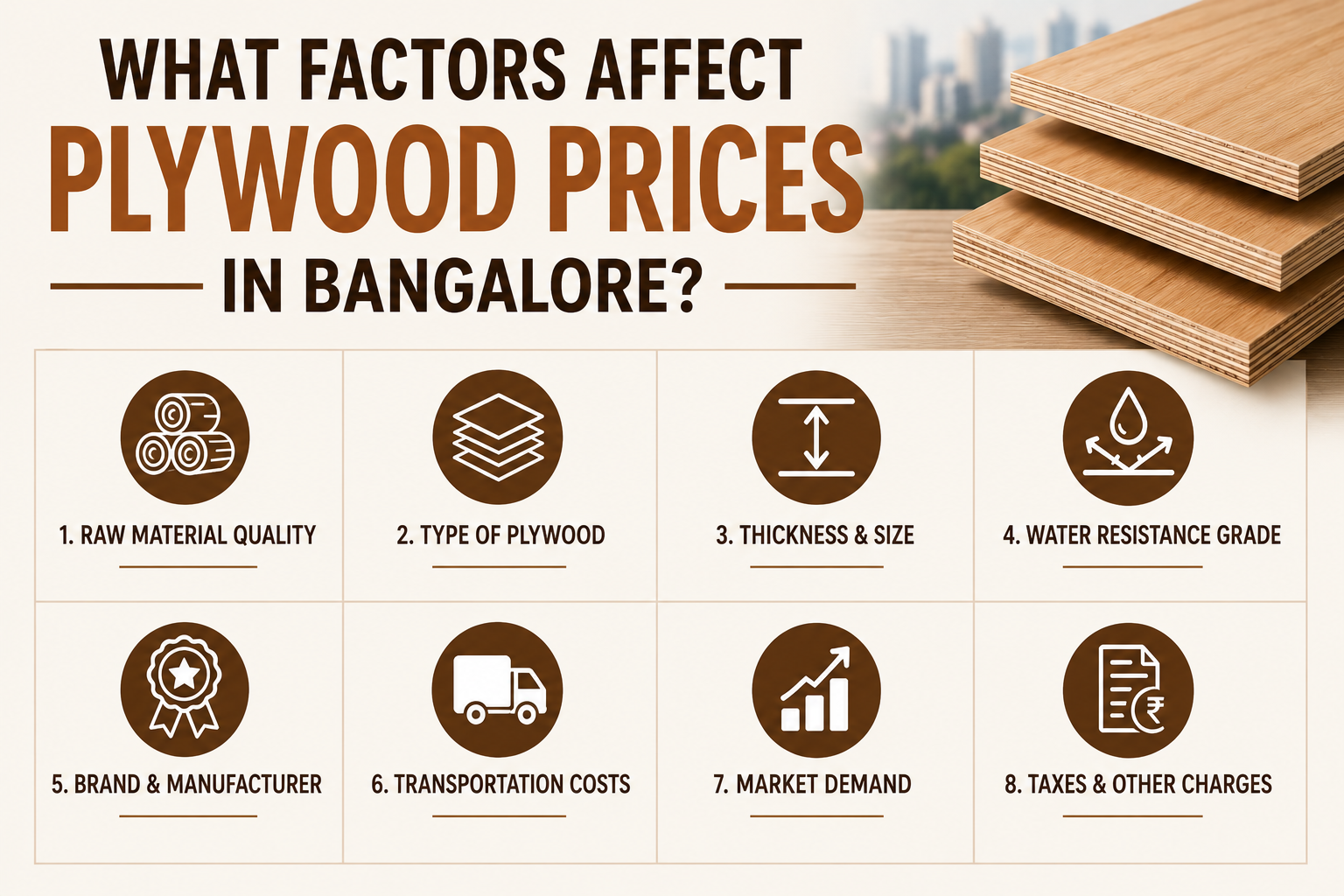 What Factors Affect Plywood Prices in Bangalore? 2 What Factors Affect Plywood Prices in Bangalore?