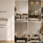 Types of wall moulding for living rooms and bedrooms — classic panel, modern box, batten, ornate, geometric and picture frame styles